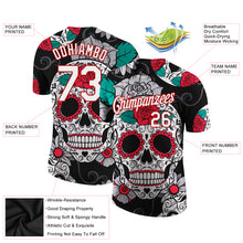 Load image into Gallery viewer, Custom Black White-Red 3D Skull Fashion Performance T-Shirt
