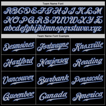 Load image into Gallery viewer, Custom Black Gray-Royal Authentic Baseball Jersey
