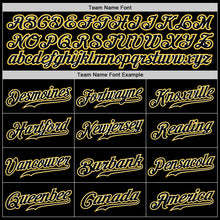 Laden Sie das Bild in den Galerie-Viewer, Custom Black Black-Gold Authentic Baseball Jersey
