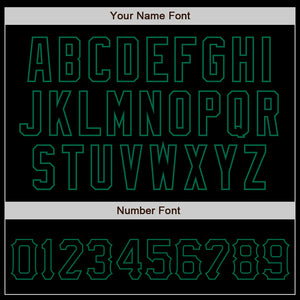 Custom Black Black-Kelly Green Authentic Baseball Jersey