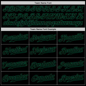 Custom Black Black-Kelly Green Authentic Baseball Jersey