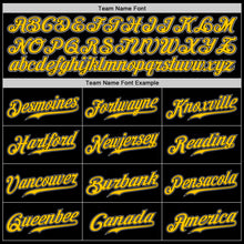 Load image into Gallery viewer, Custom Black Gold-Gray Authentic Baseball Jersey
