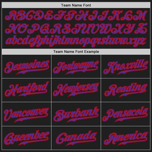 Custom Black Gray Pinstripe Purple-Red Authentic Baseball Jersey