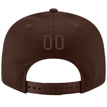 Laden Sie das Bild in den Galerie-Viewer, Custom Brown Brown-Gold Stitched Adjustable Snapback Hat
