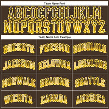 Load image into Gallery viewer, Custom Brown Gold-White Authentic Drift Fashion Baseball Jersey
