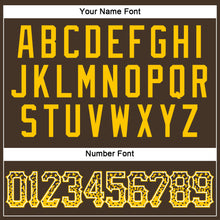 Load image into Gallery viewer, Custom Brown Gold-White Authentic Drift Fashion Baseball Jersey
