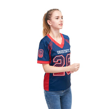 Load image into Gallery viewer, Custom Royal Red-White Mesh Drift Fashion Football Jersey
