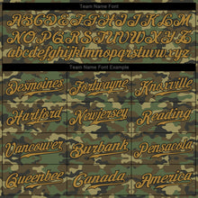 Load image into Gallery viewer, Custom Camo Old Gold-Black Authentic Salute To Service Baseball Jersey
