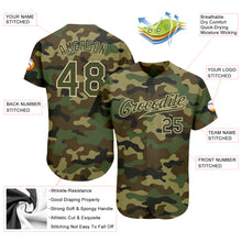 Laden Sie das Bild in den Galerie-Viewer, Custom Camo Olive-Cream Authentic Salute To Service Baseball Jersey
