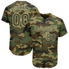 Laden Sie das Bild in den Galerie-Viewer, Custom Camo Olive-Cream Authentic Salute To Service Baseball Jersey
