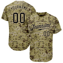 Load image into Gallery viewer, Custom Camo Black-Cream Authentic Salute To Service Baseball Jersey
