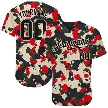 Military Digital Camo Pattern Print Men's Baseball Jersey – Love