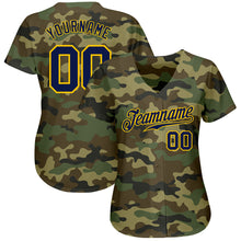 Charger l&#39;image dans la galerie, Custom Camo Navy-Gold Authentic Salute To Service Baseball Jersey
