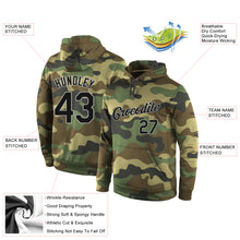 Load image into Gallery viewer, Custom Stitched Camo Black-Gray Sports Pullover Sweatshirt Salute To Service Hoodie
