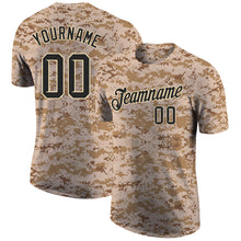 Load image into Gallery viewer, Custom Camo Black-Cream Performance Salute To Service T-Shirt
