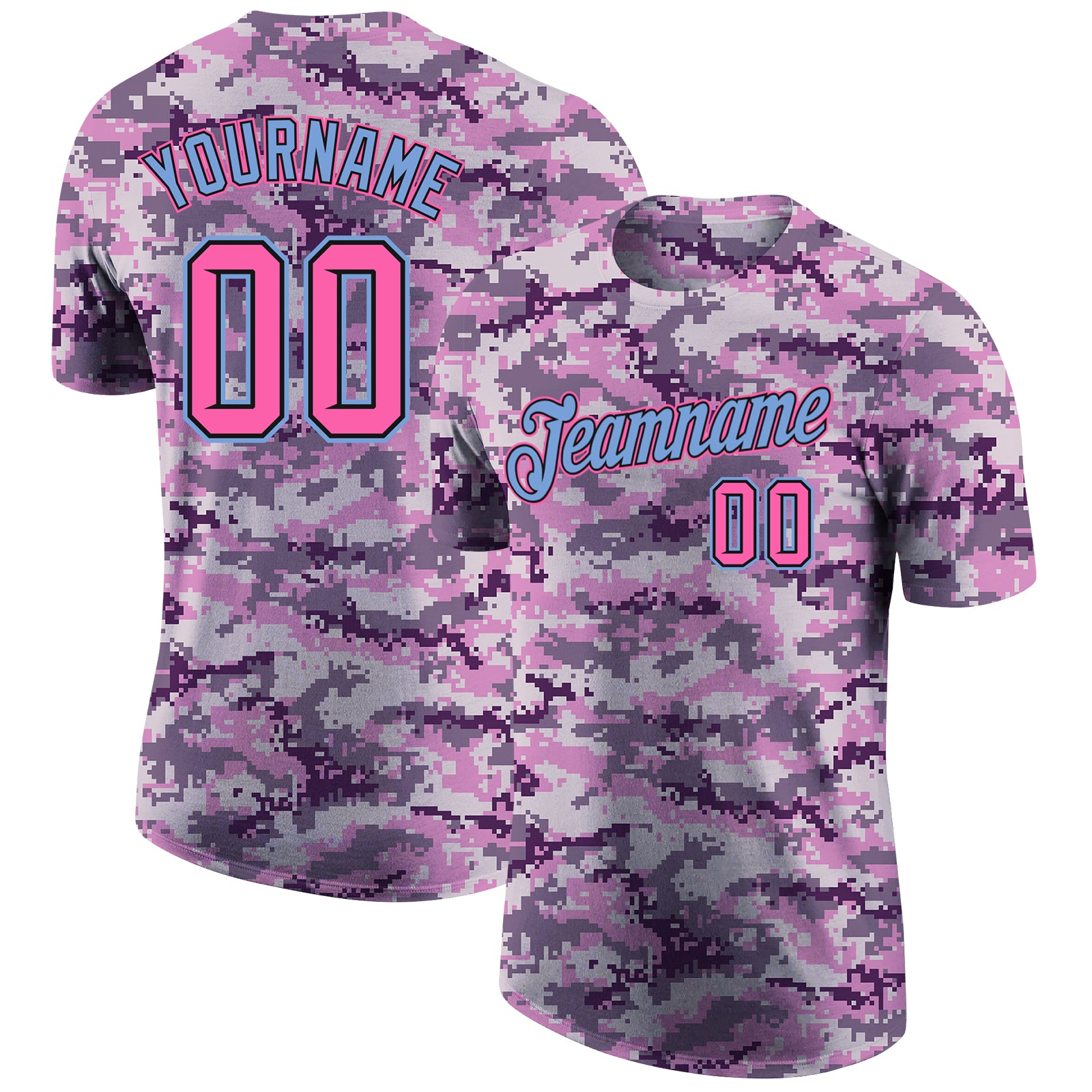 Cheap Custom Camo Pink-Light Blue Salute To Service Performance T-Shirt  Free Shipping – CustomJerseysPro