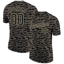 Load image into Gallery viewer, Custom Camo Black-Cream Performance Salute To Service T-Shirt
