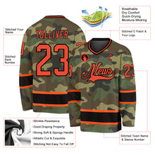 Laden Sie das Bild in den Galerie-Viewer, Custom Camo Orange-Black Salute To Service Hockey Jersey
