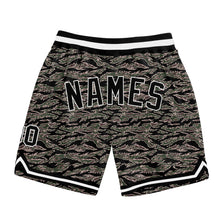 Load image into Gallery viewer, Custom Camo Black-White Authentic Salute To Service Basketball Shorts
