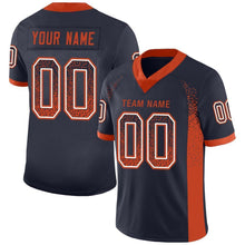 Load image into Gallery viewer, Custom Navy Orange-White Mesh Drift Fashion Football Jersey
