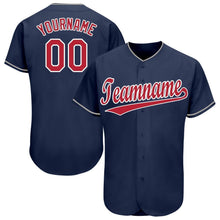 Загрузить изображение в средство просмотра галереи, Custom Navy Red-White Baseball Jersey
