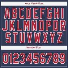 Загрузить изображение в средство просмотра галереи, Custom Navy Red-White Baseball Jersey
