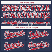 Загрузить изображение в средство просмотра галереи, Custom Navy Red-White Baseball Jersey
