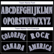 Load image into Gallery viewer, Custom Black Gray-Purple Baseball Jersey
