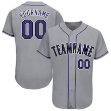 Laden Sie das Bild in den Galerie-Viewer, Custom Gray Purple-Black Baseball Jersey
