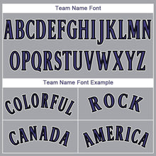 Laden Sie das Bild in den Galerie-Viewer, Custom Gray Purple-Black Baseball Jersey
