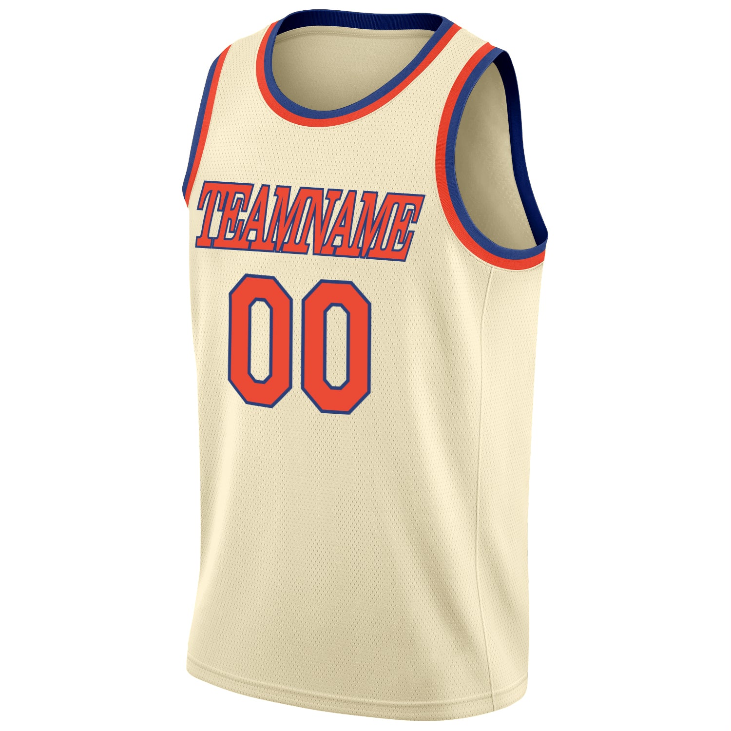 Sale Build Royal Basketball White Rib-Knit Jersey Orange – CustomJerseysPro