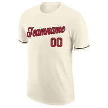 Laden Sie das Bild in den Galerie-Viewer, Custom Cream Red-Navy Performance T-Shirt
