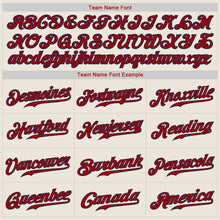 Laden Sie das Bild in den Galerie-Viewer, Custom Cream Red-Navy Authentic Baseball Jersey

