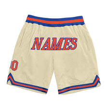 Laden Sie das Bild in den Galerie-Viewer, Custom Cream Orange-Royal Authentic Throwback Basketball Shorts
