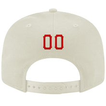 Load image into Gallery viewer, Custom Cream Red-Royal Stitched Adjustable Snapback Hat
