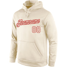 Load image into Gallery viewer, Custom Stitched Cream Cream-Red Sports Pullover Sweatshirt Hoodie
