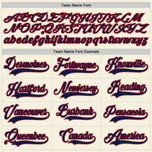 Charger l&#39;image dans la galerie, Custom Cream Navy Pinstripe Navy-Red Authentic Baseball Jersey
