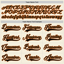 Charger l&#39;image dans la galerie, Custom Cream Orange Black-Old Gold Authentic Baseball Jersey
