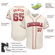 Laden Sie das Bild in den Galerie-Viewer, Custom Cream Red-Navy Authentic Drift Fashion Baseball Jersey
