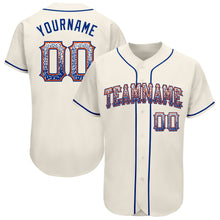 Load image into Gallery viewer, Custom Cream Royal-Orange Authentic Drift Fashion Baseball Jersey
