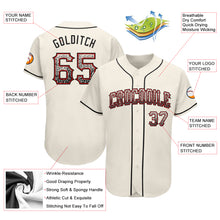 Load image into Gallery viewer, Custom Cream Black-Red Authentic Drift Fashion Baseball Jersey
