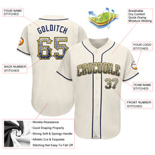 Laden Sie das Bild in den Galerie-Viewer, Custom Cream Navy-Gold Authentic Drift Fashion Baseball Jersey
