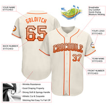Load image into Gallery viewer, Custom Cream Orange-Black Authentic Drift Fashion Baseball Jersey
