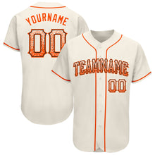 Load image into Gallery viewer, Custom Cream Orange-Black Authentic Drift Fashion Baseball Jersey
