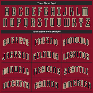 Custom Crimson Black-City Cream Performance T-Shirt