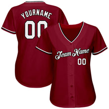 Laden Sie das Bild in den Galerie-Viewer, Custom Crimson White-Black Authentic Baseball Jersey
