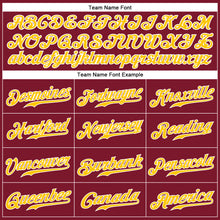 Load image into Gallery viewer, Custom Crimson White-Gold Authentic Baseball Jersey
