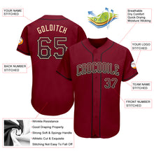 Load image into Gallery viewer, Custom Crimson Black-Cream Authentic Drift Fashion Baseball Jersey

