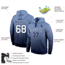 Load image into Gallery viewer, Custom Stitched Powder Blue White-Navy Fade Fashion Sports Pullover Sweatshirt Hoodie

