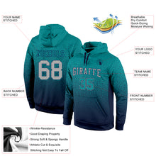 Laden Sie das Bild in den Galerie-Viewer, Custom Stitched Aqua Gray-Navy Fade Fashion Sports Pullover Sweatshirt Hoodie
